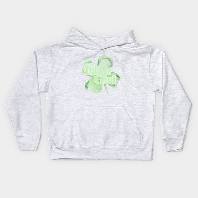 Irish Girl Kids Hoodie by bubbsnugg